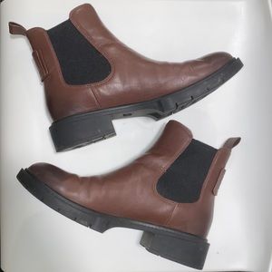 COACH Lyden Leather Lug Sole Chelsea Booties